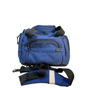 Vtg LL BEAN Blue Canvas Camera Handle Crossbody Strap Hiking LLB#OFVJ8‎